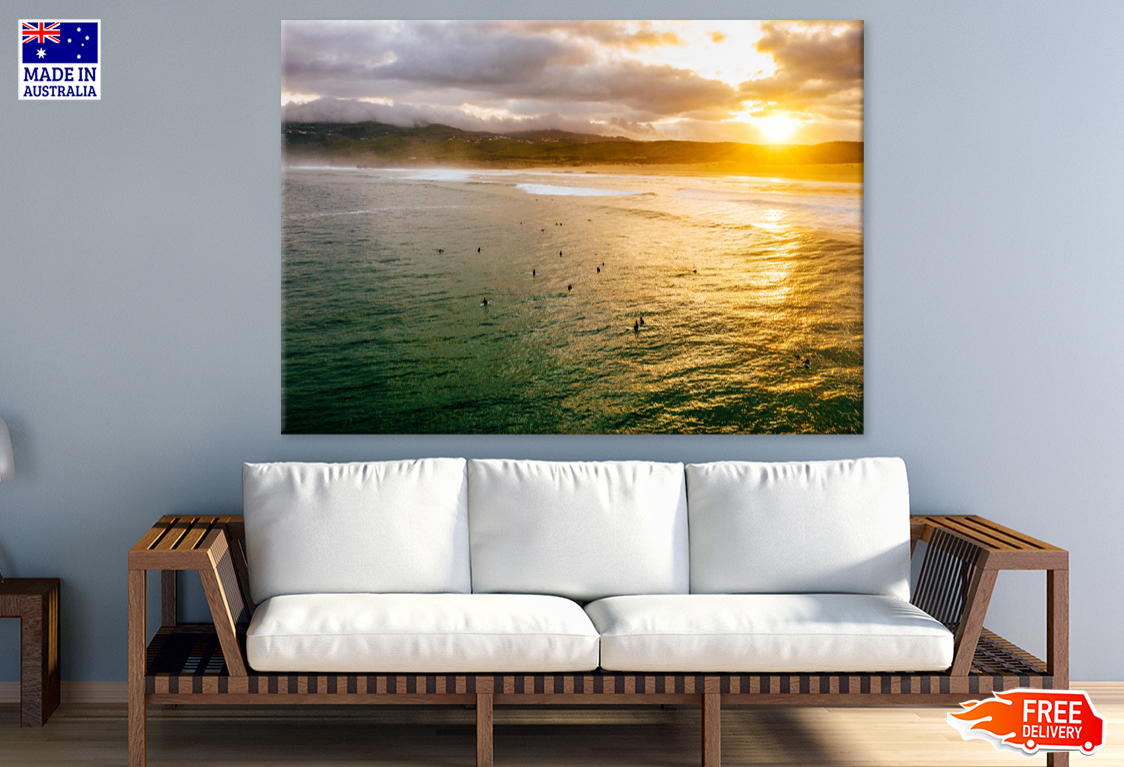 Sea Sunset Scenery Sky View Photograph Print 100% Australian Made