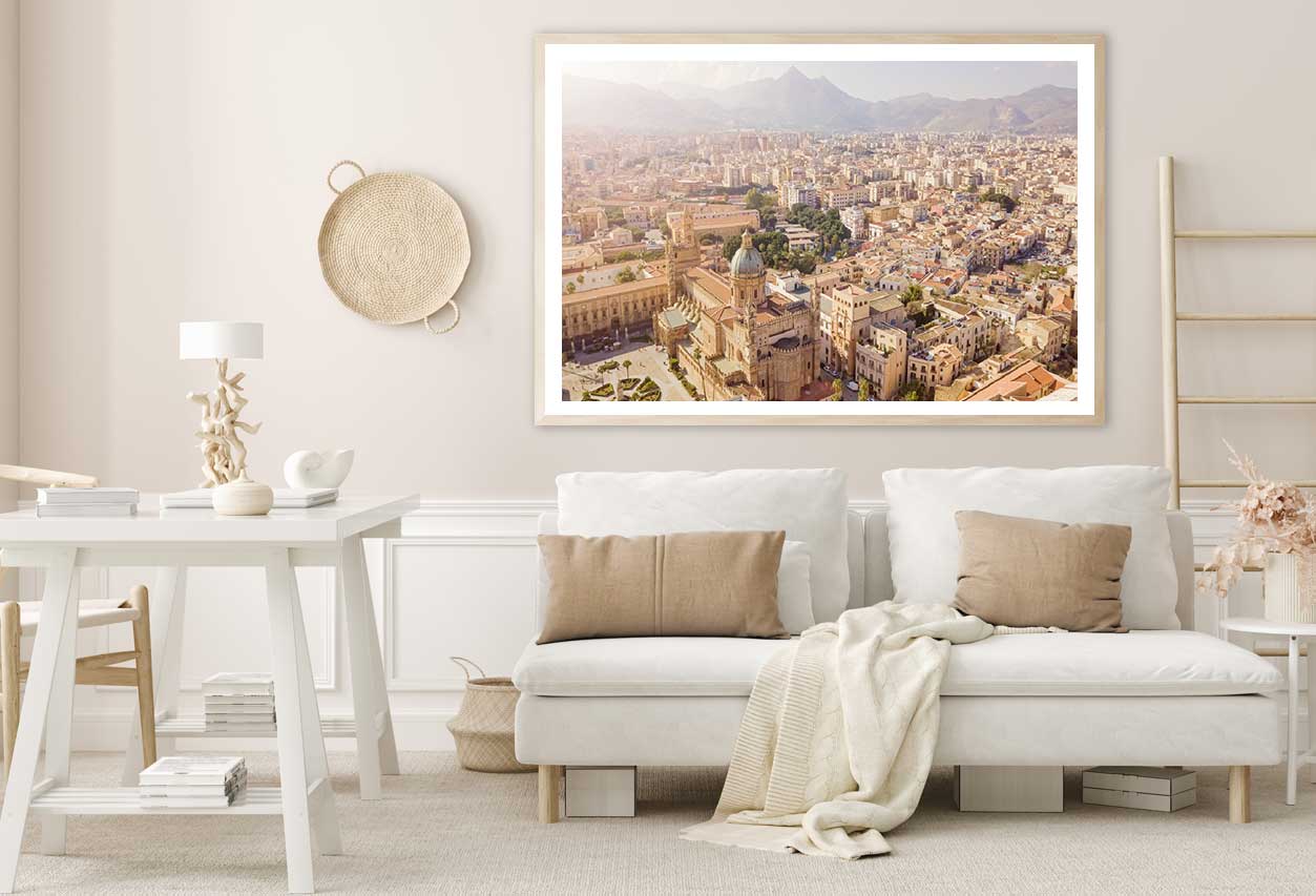 Aerial View of Old Town Palermo Photograph Home Decor Premium Quality Poster Print Choose Your Sizes