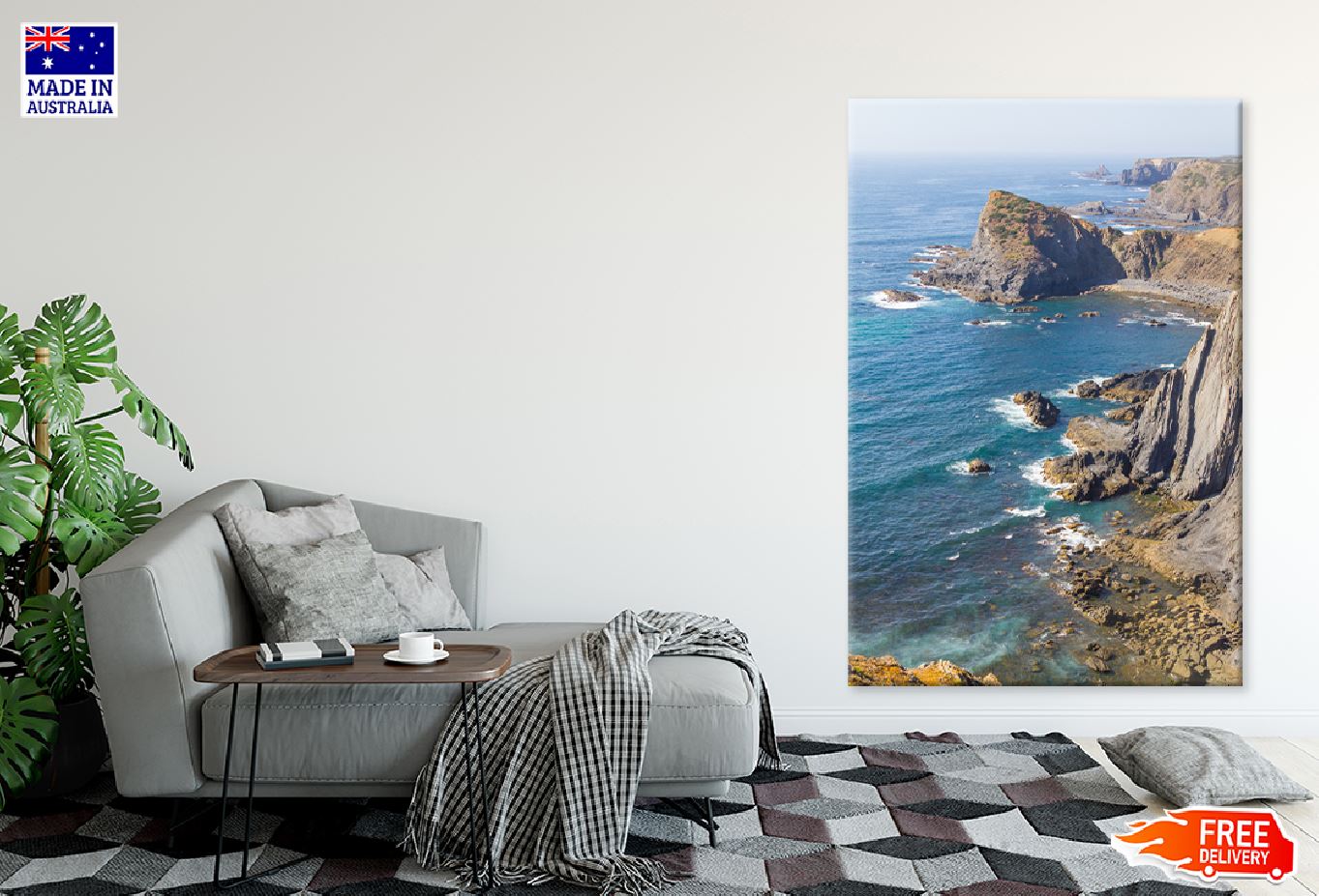 Cliffs & Ocean in Arrifana View Photograph Print 100% Australian Made