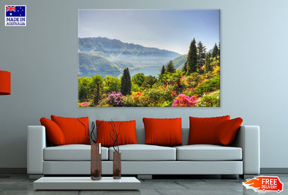 Autumn Flower Trees & Mountains Photograph Print 100% Australian Made