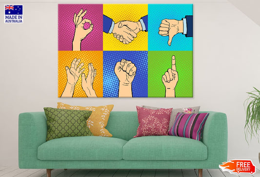 Hand Signs Illustration Print 100% Australian Made