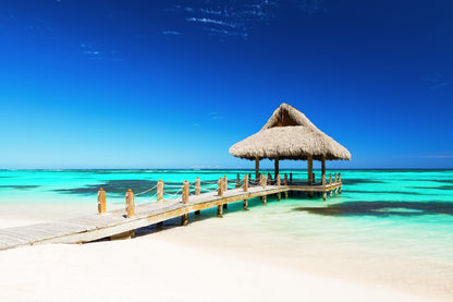 Gazebo on Andy Beach Photograph Punta Cana Print 100% Australian Made