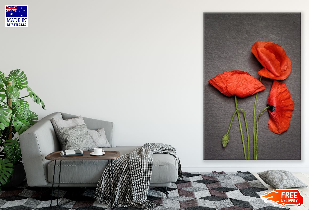 Red Poppies Closeup Photograph Print 100% Australian Made