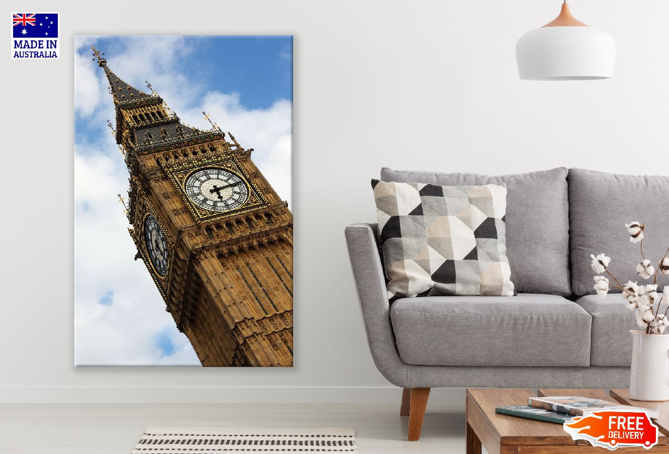 Big Ben Tower in London, UK Closeup Photograph Print 100% Australian Made