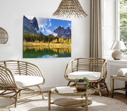 Bella Home Bright Autumn Forest Reflected Print Canvas Ready to hang