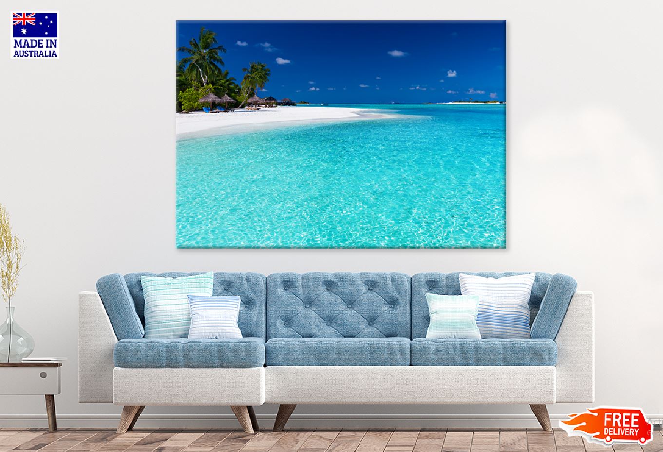 Stunning Lagoon & White Sandy Sea Photograph Print 100% Australian Made