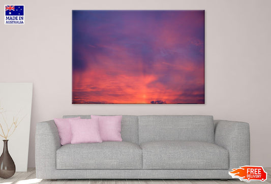 Pink Clouds Sky Scenery View Photograph Print 100% Australian Made