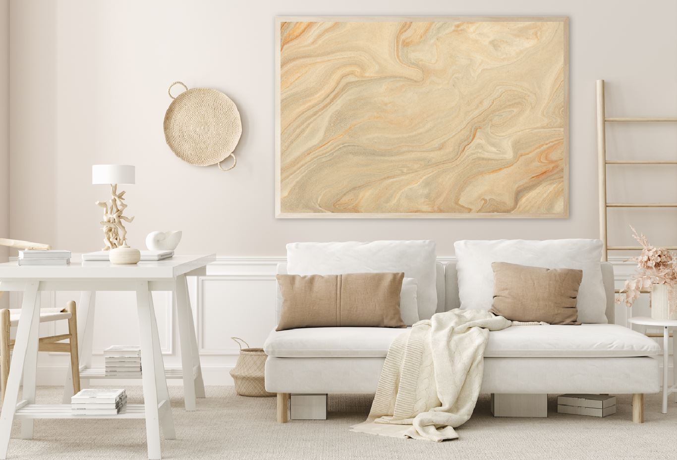 Brown & Beige Marble Abstract Design Home Decor Premium Quality Poster Print Choose Your Sizes