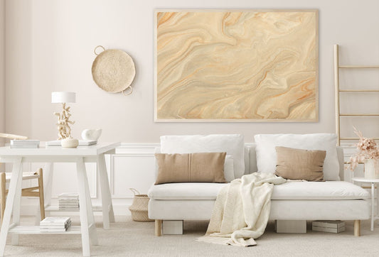 Brown & Beige Marble Abstract Design Home Decor Premium Quality Poster Print Choose Your Sizes
