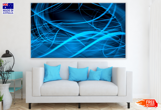 Blue & Black Abstract Design Print 100% Australian Made