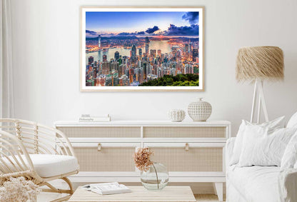 Hong Kong City view Peak Sunrise View Photograph Home Decor Premium Quality Poster Print Choose Your Sizes