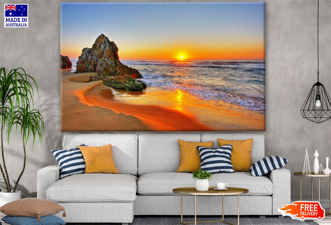 Stunning Sunset Beach View Photograph Print 100% Australian Made