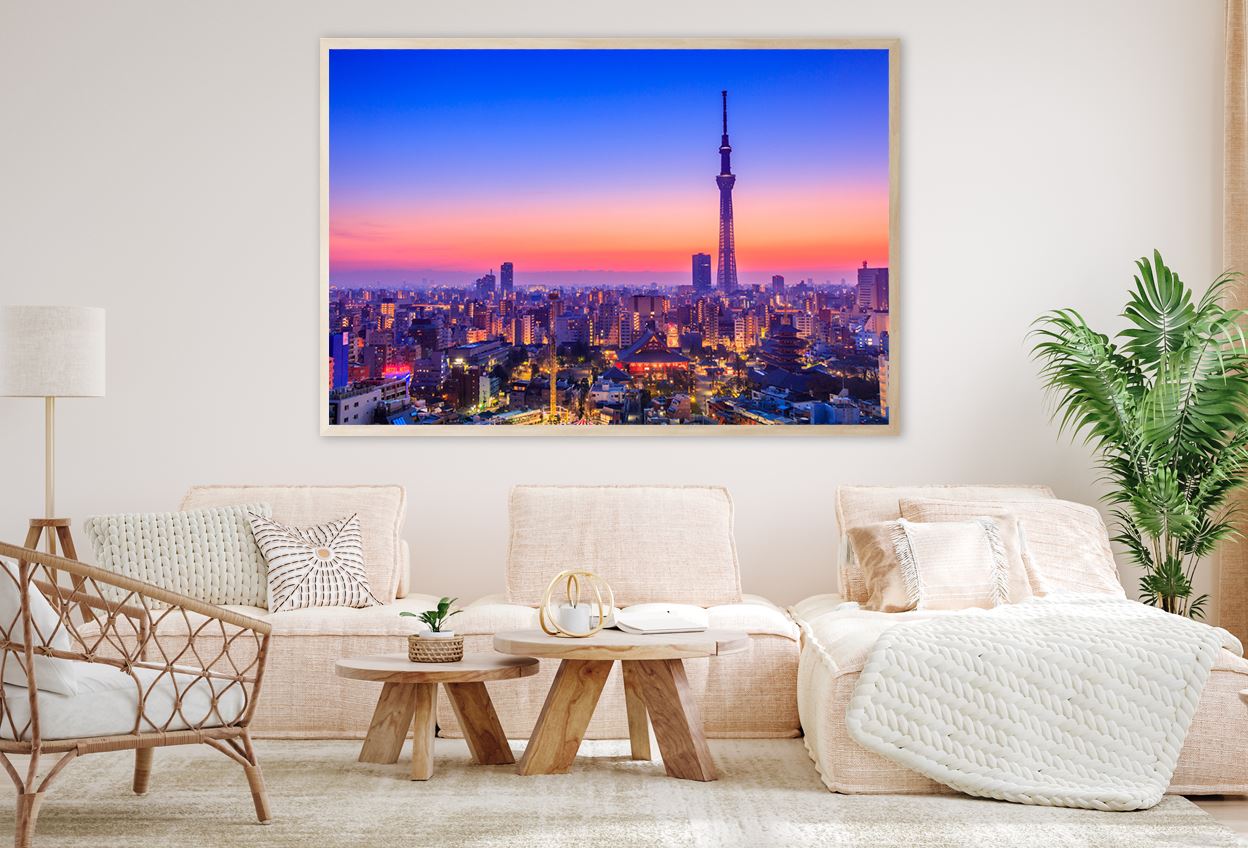 Tower with Tokyo City Skyline View Home Decor Premium Quality Poster Print Choose Your Sizes