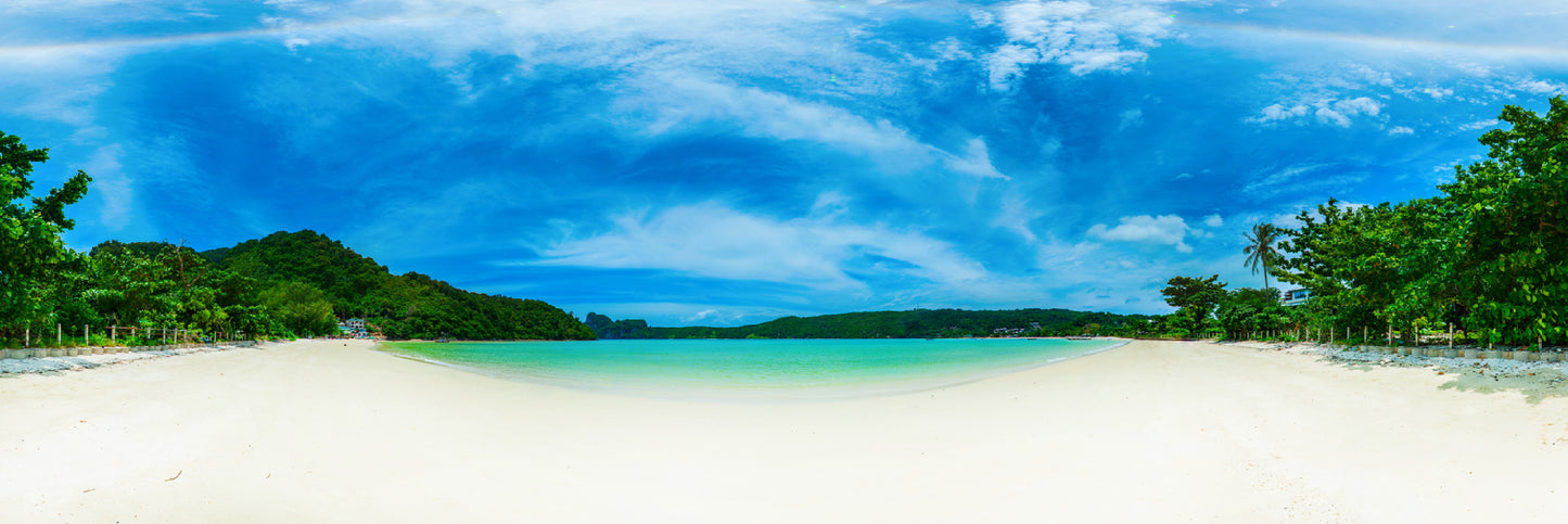 Panoramic Canvas Beach on Island View Photograph High Quality 100% Australian Made Wall Canvas Print Ready to Hang