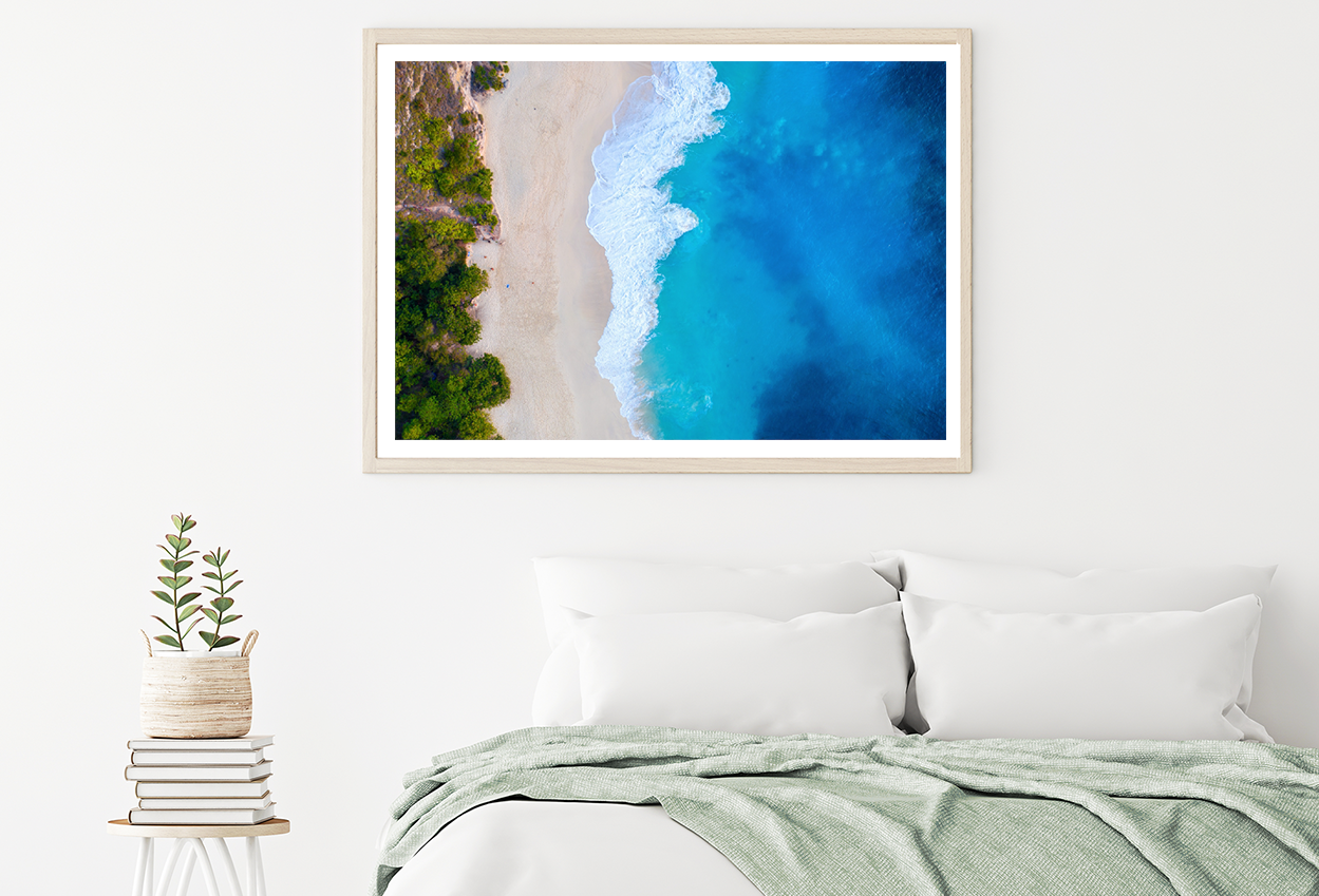 Aerial View At Sea & Beach Home Decor Premium Quality Poster Print Choose Your Sizes