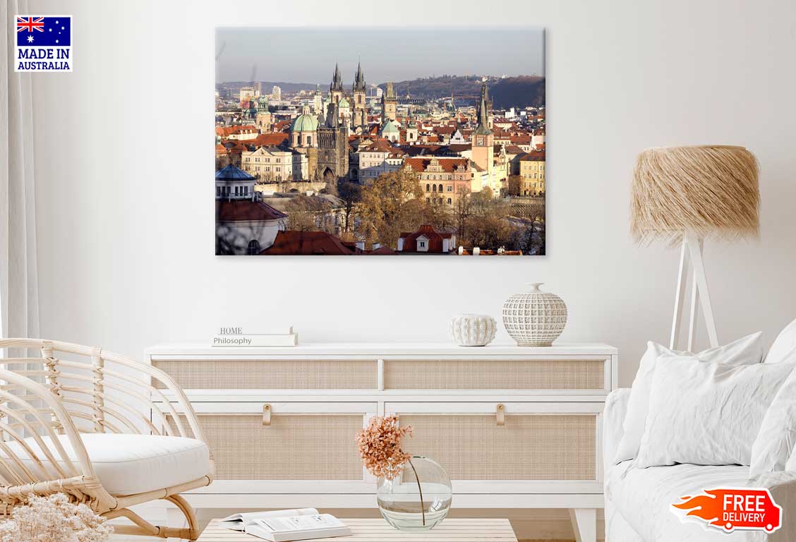 Autumn Prague City View Czech Republic Print 100% Australian Made