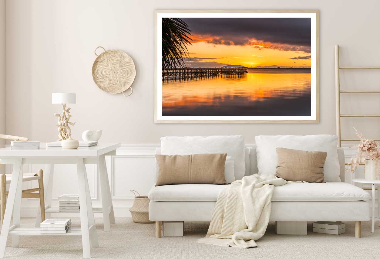 Melbourne Beach Florida Sunset Photograph Home Decor Premium Quality Poster Print Choose Your Sizes