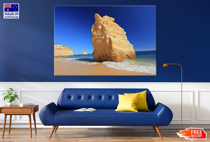 Rock on Algarve Beach View Photograph Print 100% Australian Made
