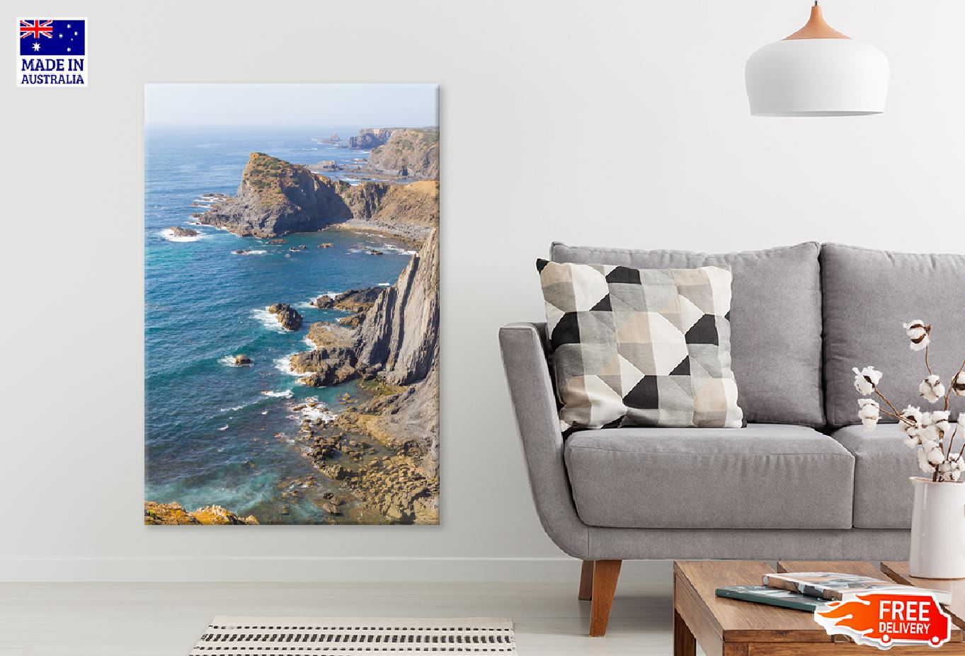 Cliffs & Ocean in Arrifana View Photograph Print 100% Australian Made
