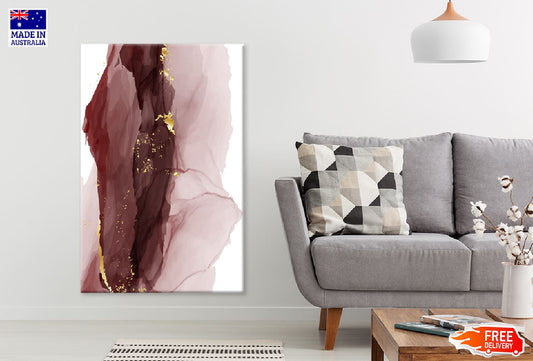 Pink & Brown Gold Lines Abstract Design Print 100% Australian Made