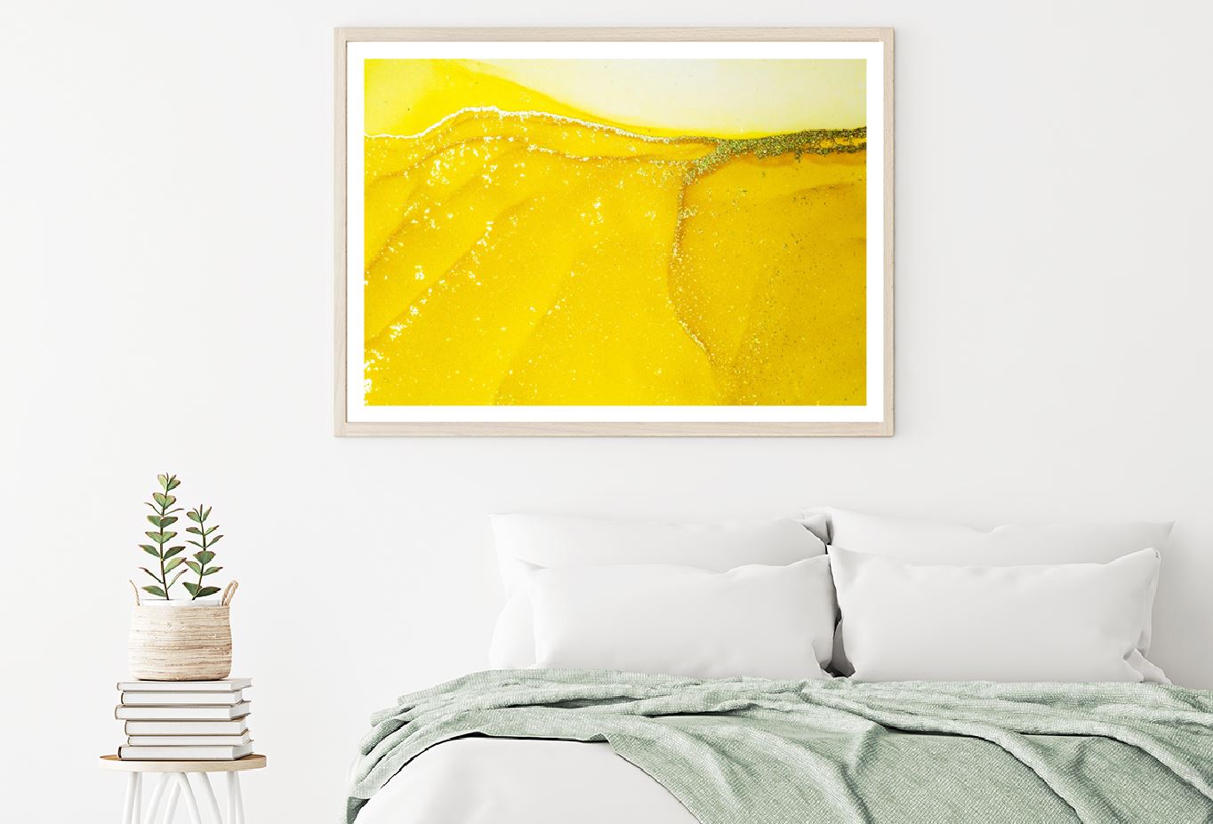 Yellow & Gold Fluid Abstract Design Home Decor Premium Quality Poster Print Choose Your Sizes