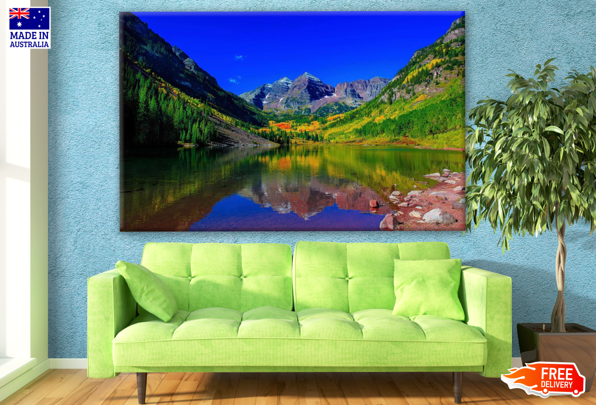 Stunning Lake with Forest View Print 100% Australian Made