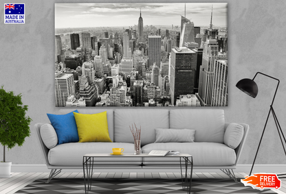 City Skyline View B&W Photograph Print 100% Australian Made