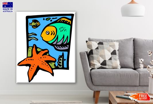 Colourful Fish Art Print 100% Australian Made