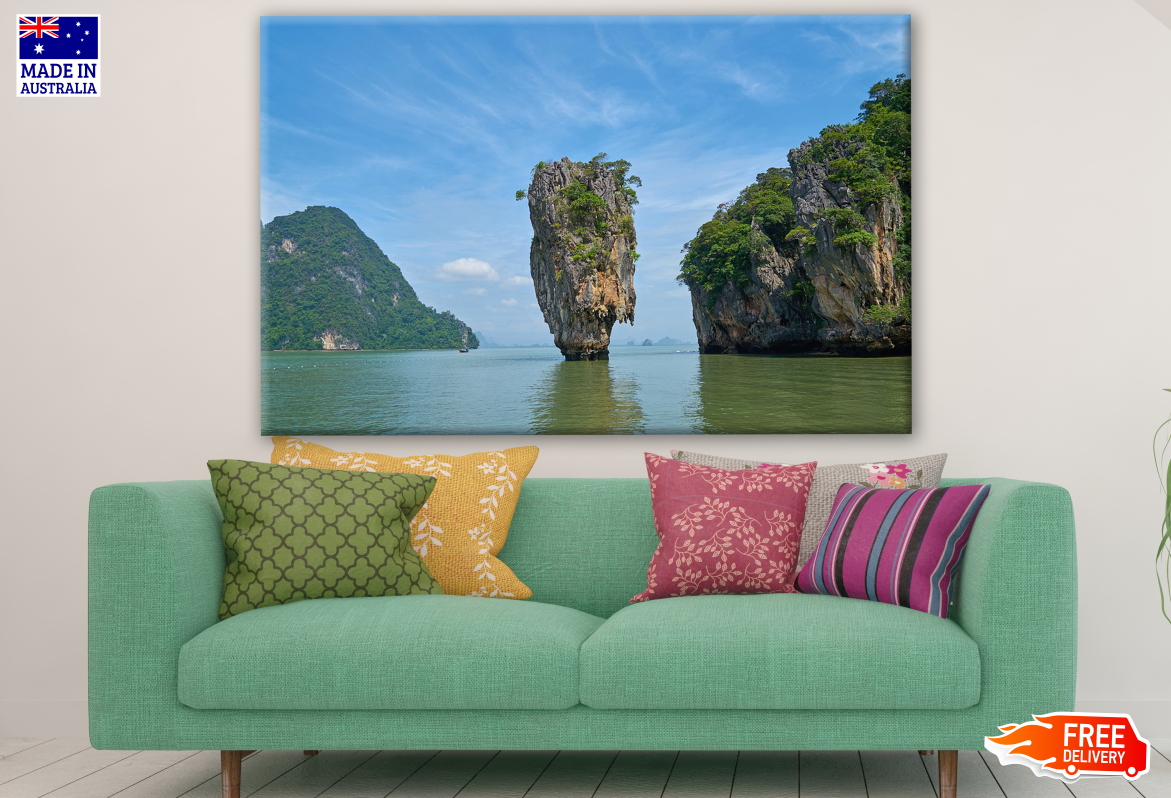 Stunning Beach View with Rocks Photograph Print 100% Australian Made