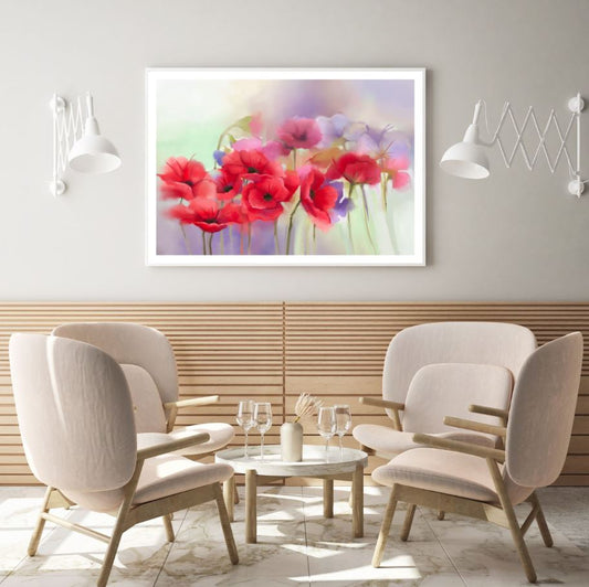 Colorful Flowers Watercolor Paint Home Decor Premium Quality Poster Print Choose Your Sizes