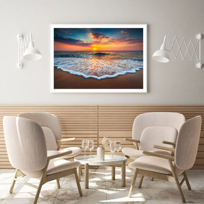 Sea Sunset Scenery Photograph Home Decor Premium Quality Poster Print Choose Your Sizes