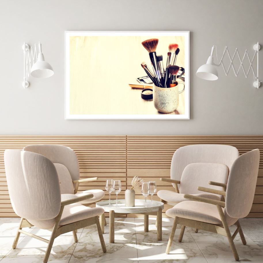 Makeup Brushes on Cup Photograph Home Decor Premium Quality Poster Print Choose Your Sizes