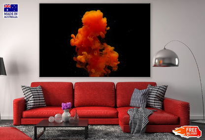 Red Orange Smoke Abstract Design Print 100% Australian Made