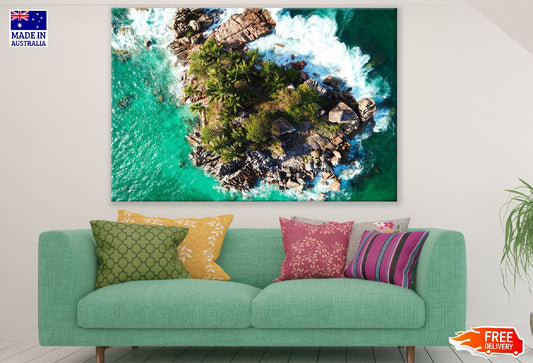 Seychelles Island Aerial View Photograph Print 100% Australian Made