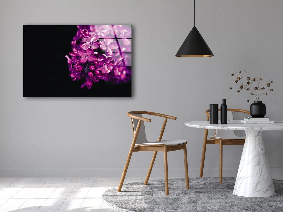 Pink Flowers Photograph Acrylic Glass Print Tempered Glass Wall Art 100% Made in Australia Ready to Hang