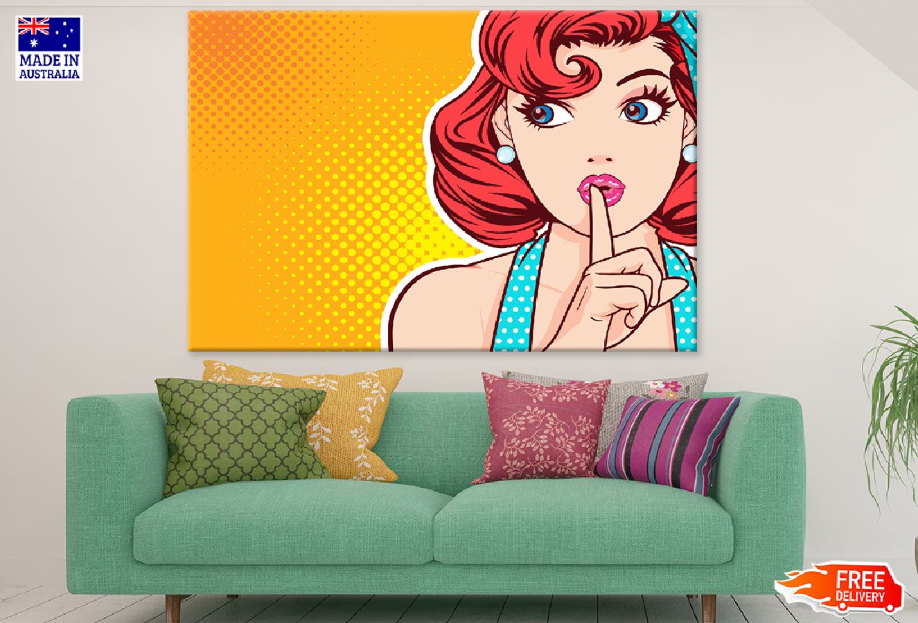 Girl Sign Silence Illustration Print 100% Australian Made