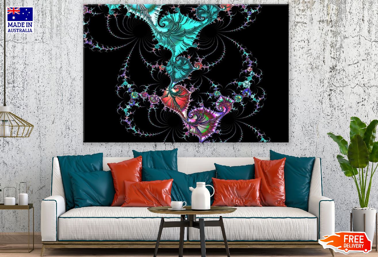 Colorful Fractal Abstract Design Print 100% Australian Made