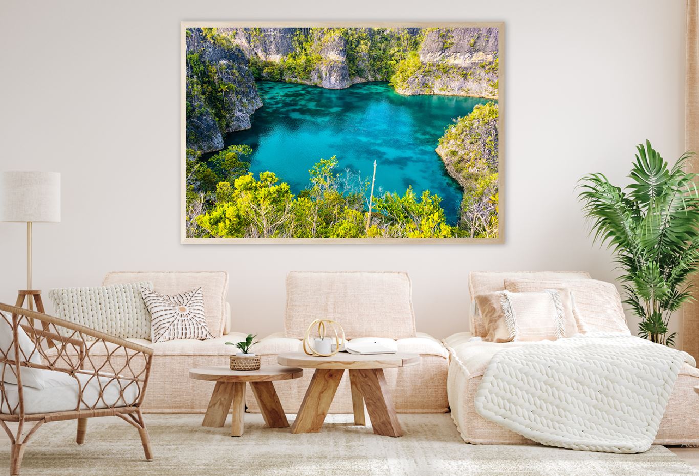 Exotic Pond Rocky Scenery View Photograph Home Decor Premium Quality Poster Print Choose Your Sizes