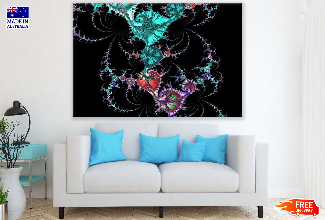Colorful Fractal Abstract Design Print 100% Australian Made