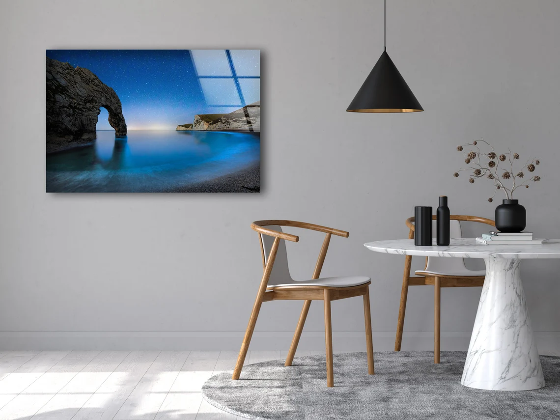 Sea & Cliff Photograph Acrylic Glass Print Tempered Glass Wall Art 100% Made in Australia Ready to Hang