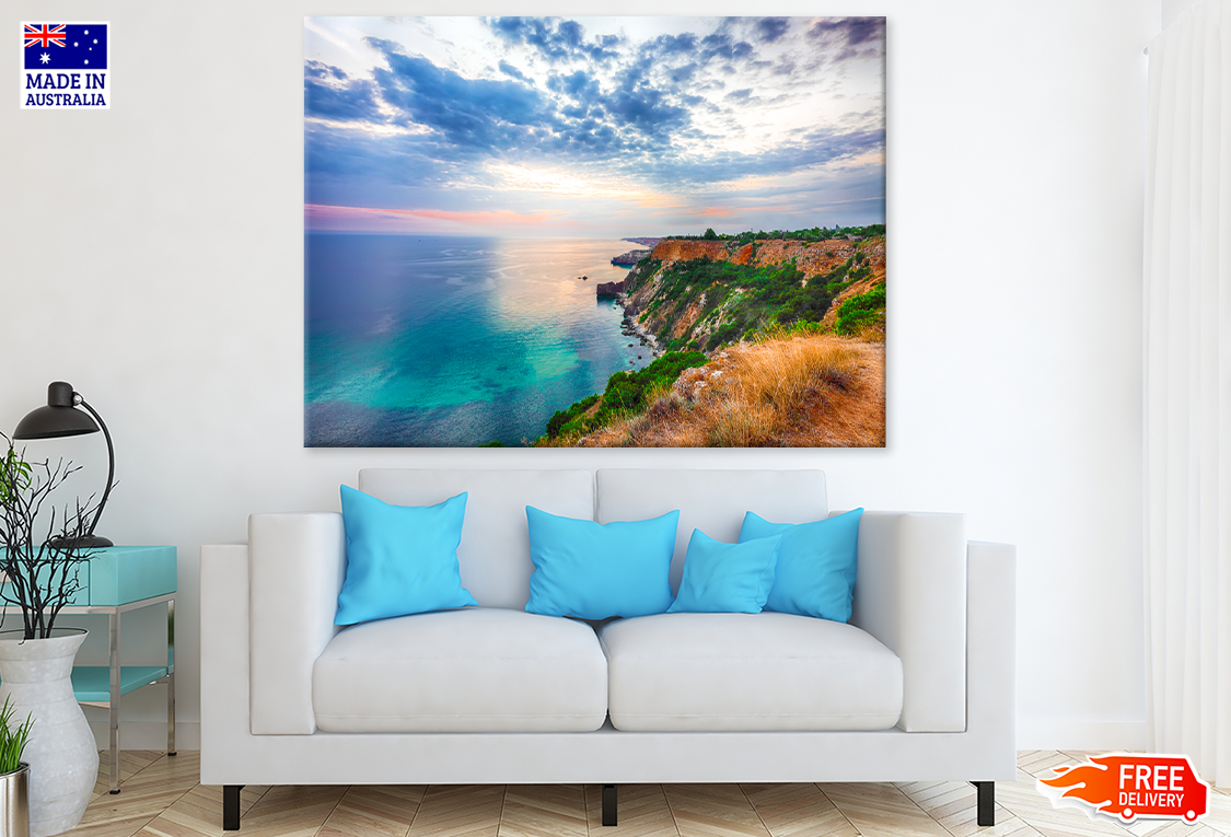 Rock Mountain & Sea Sky Scenery Print 100% Australian Made