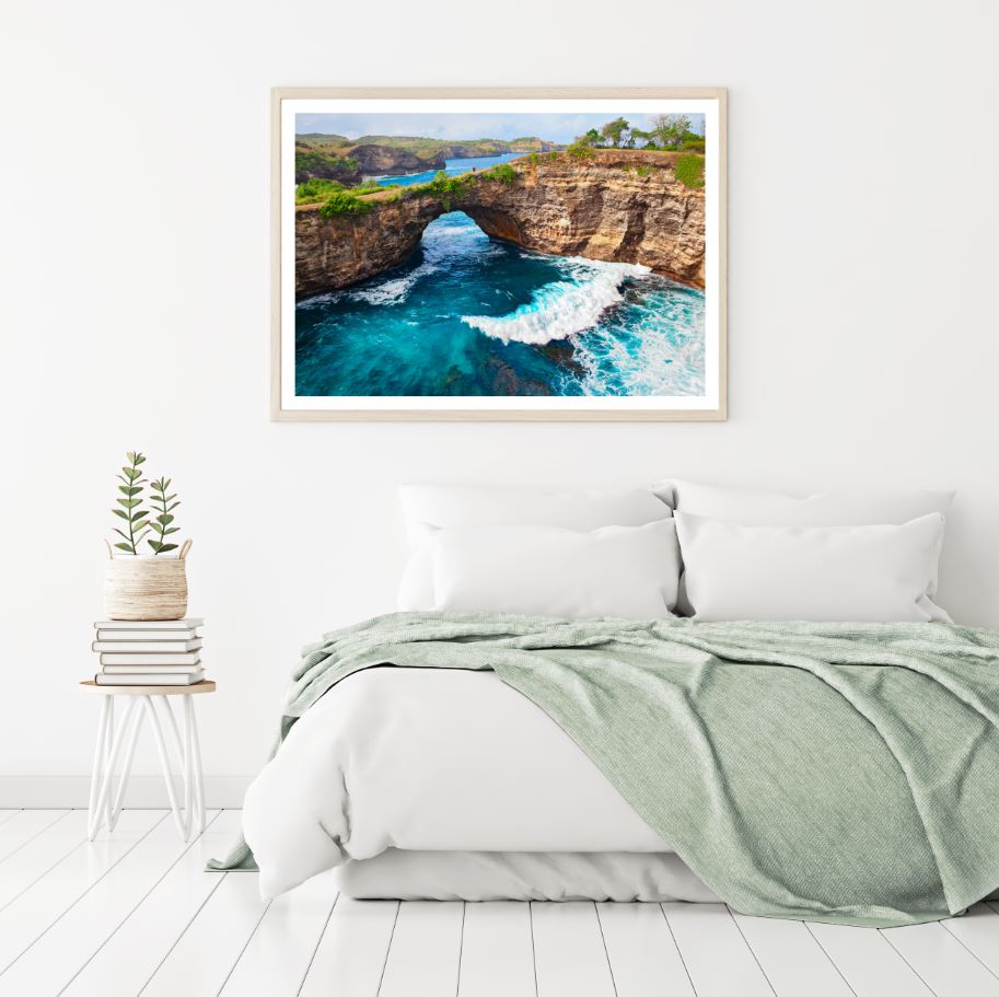 Rock Bridge Over Sea Scenery View Home Decor Premium Quality Poster Print Choose Your Sizes