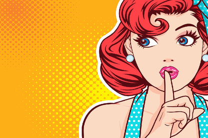 Girl Sign Silence Illustration Print 100% Australian Made