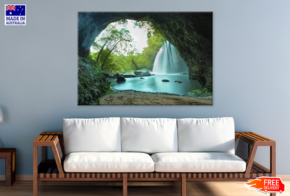 Rock Cave & Waterfall Photograph Print 100% Australian Made