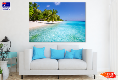 Palm Trees & Sea Sky View Photograph Print 100% Australian Made