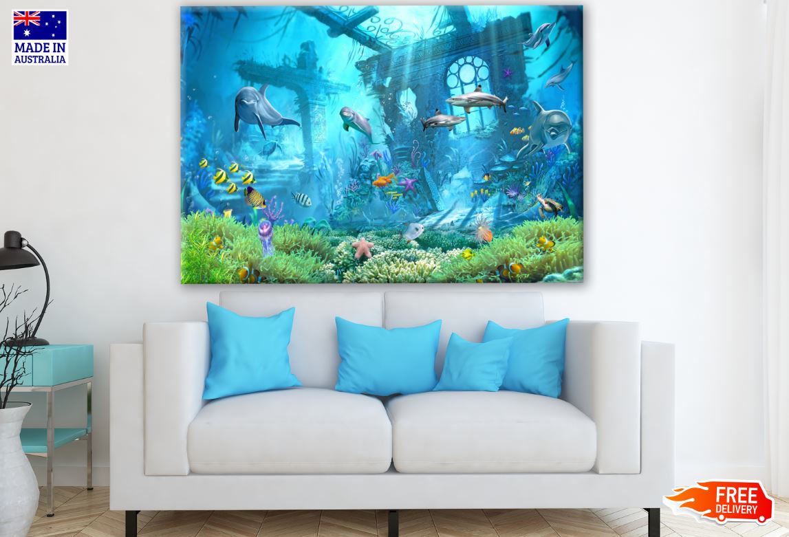 Underwater Fish Scenery Print 100% Australian Made