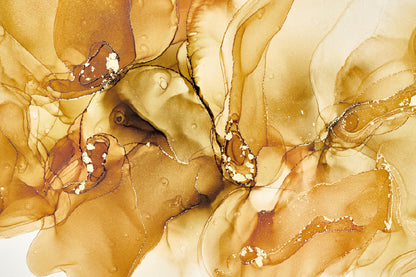 Golden Marble Texture Abstract Design Print 100% Australian Made