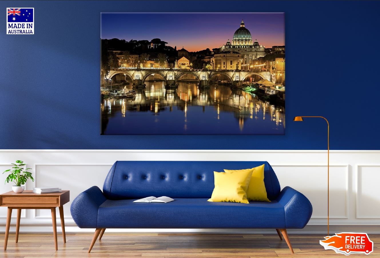 Saint Peter's Square Rome Night View Photograph Print 100% Australian Made