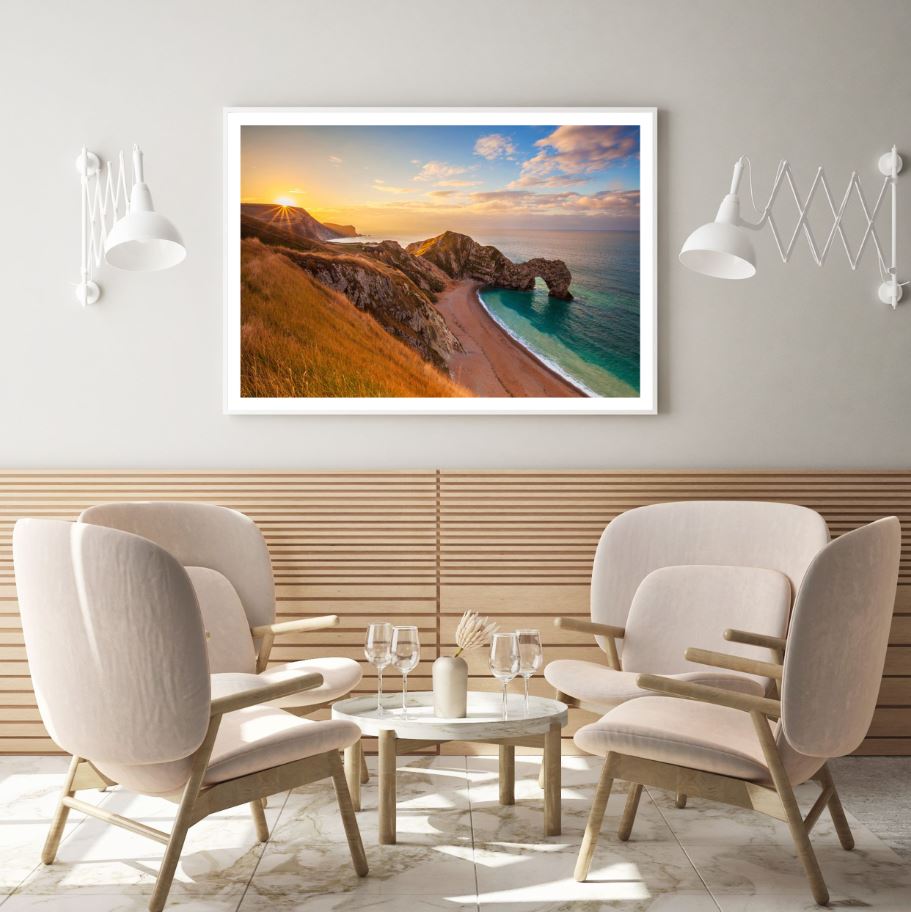 Sunset Sea Scenery Photograph Home Decor Premium Quality Poster Print Choose Your Sizes