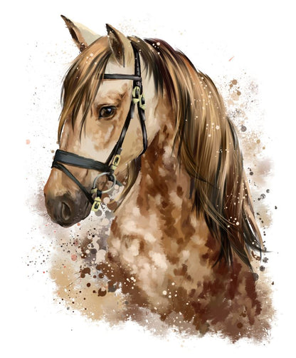 Horse Head Portrait Watercolour Painting Print 100% Australian Made